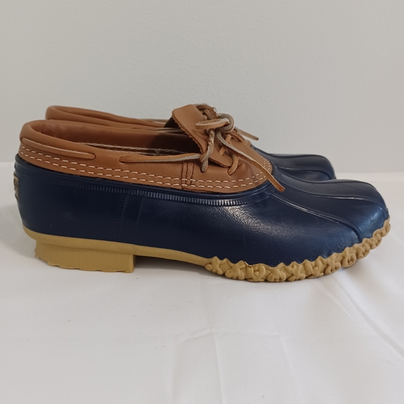 L.L Bean mens wateproof rubber leather bean boot usa size 10m blue - Picture 6 of 9